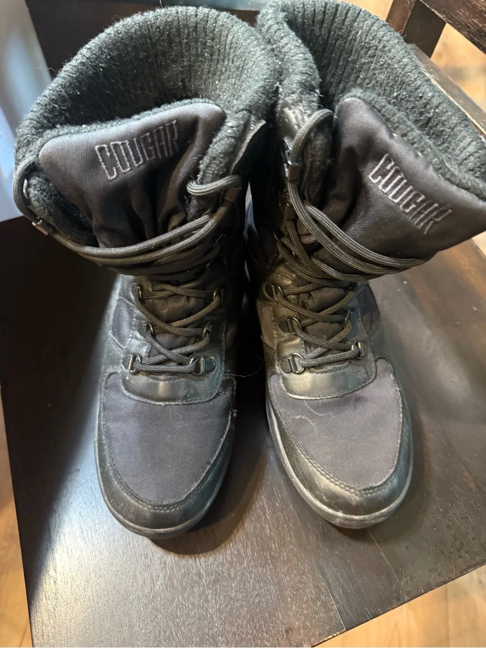 COUGAR women’s  Black Winter Boots - Insulated Lace-Up